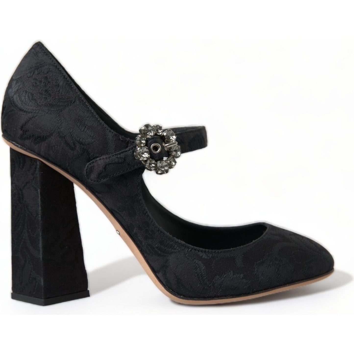 Dolce & Gabbana Chic Black Brocade Mary Janes Pumps Dolce & Gabbana Light Gray