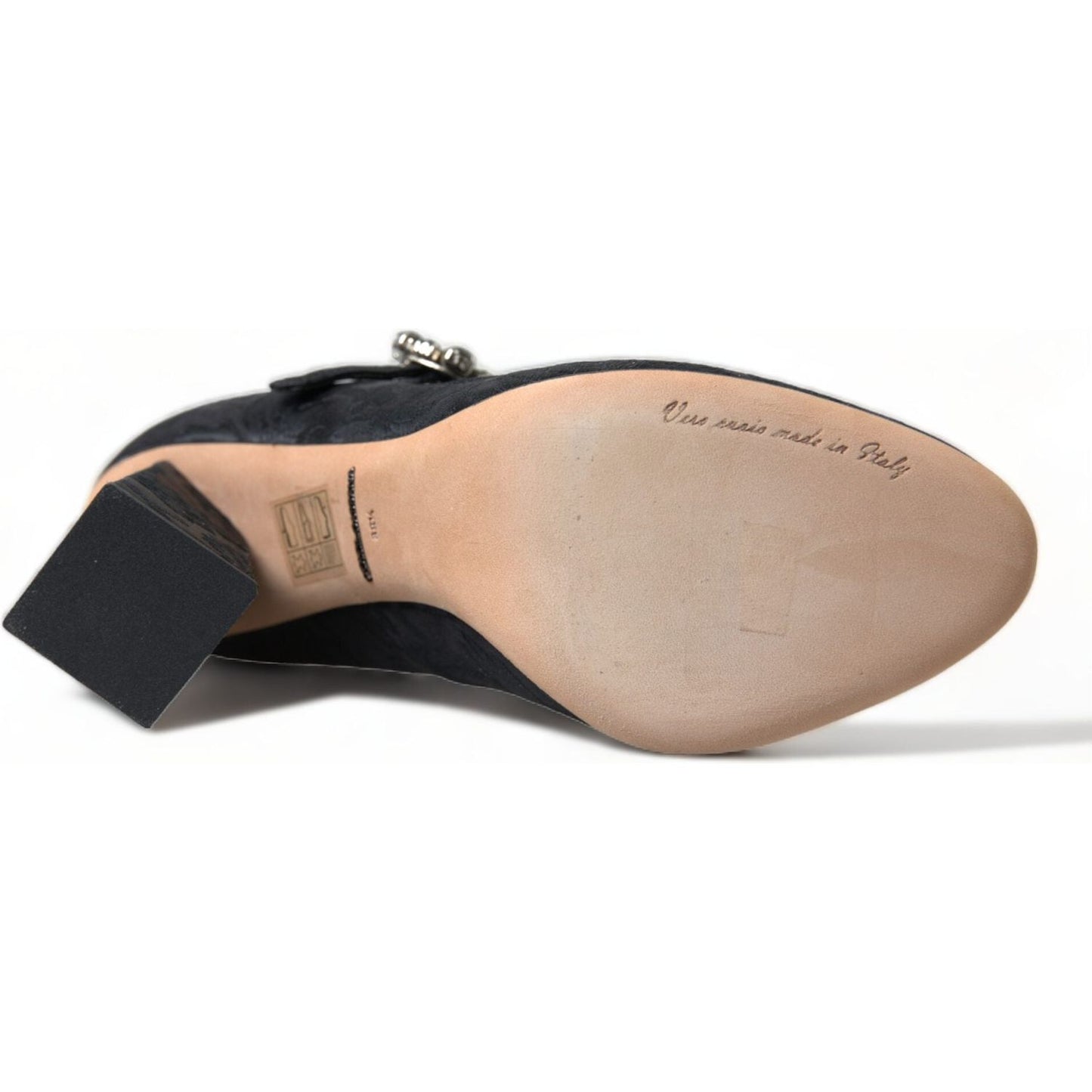 Dolce & Gabbana Chic Black Brocade Mary Janes Pumps Dolce & Gabbana Rosy Brown