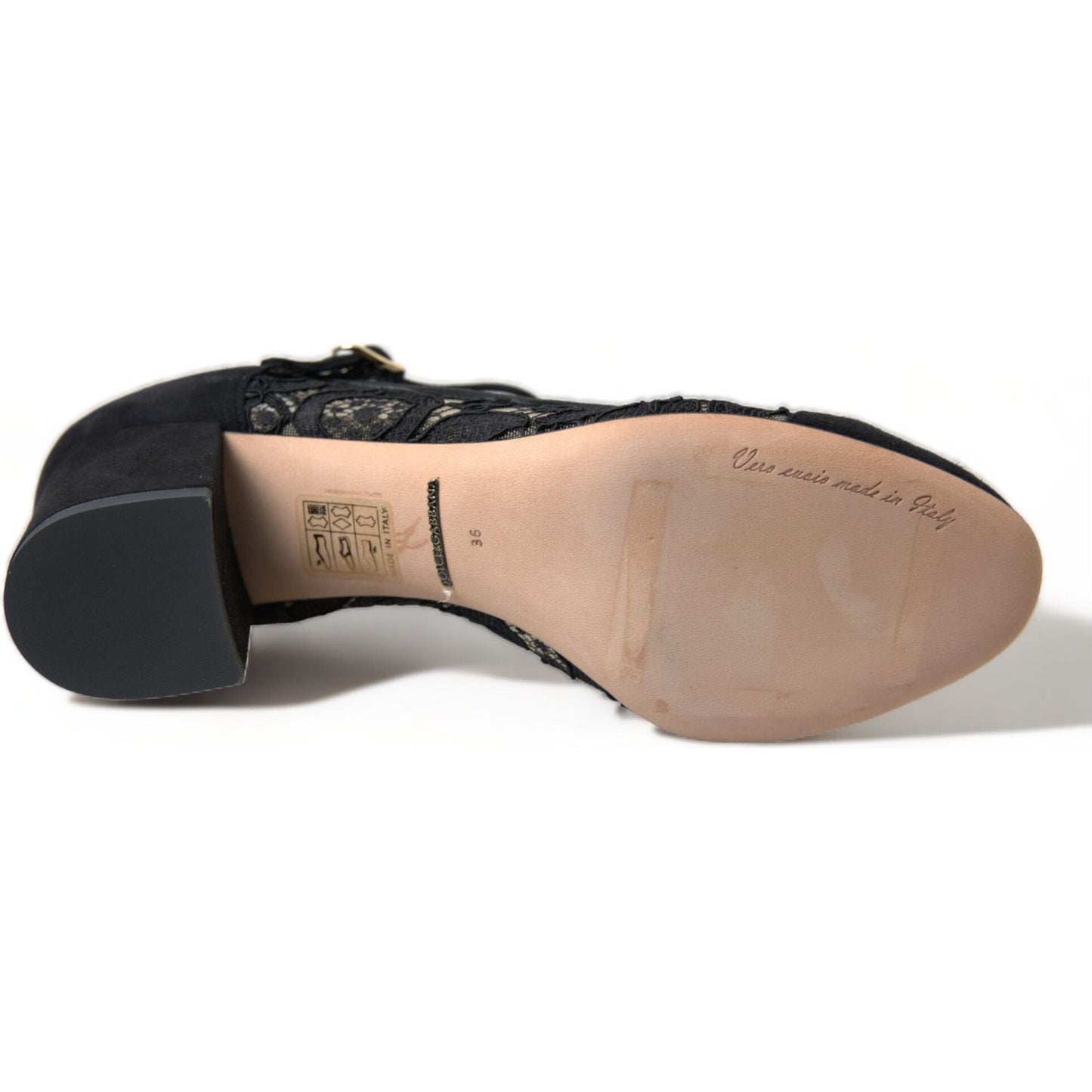 Dolce & Gabbana Elegant Suede Mary Jane Lace Heels Dolce & Gabbana Rosy Brown