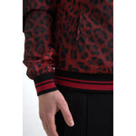Dolce & Gabbana Red Leopard Bomber Short Coat Jacket JKT3713-50