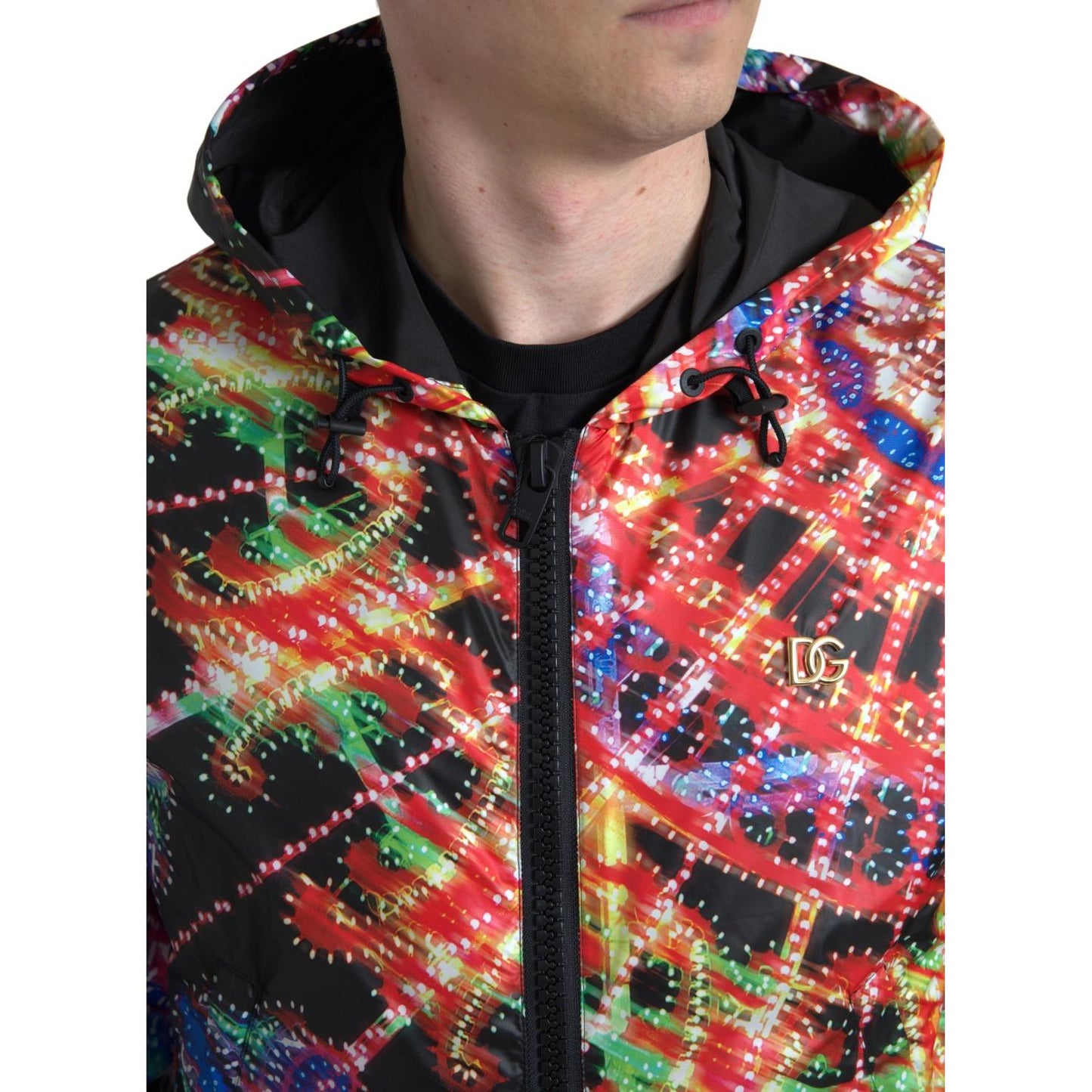 Dolce & Gabbana Multicolor Hooded Sweatshirt Sweater JKT3714-46
