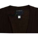 Cavalli Elegant Brown Virgin Wool Cropped Cardigan Cavalli Black