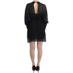 Cavalli Black long sleeve silk dress
