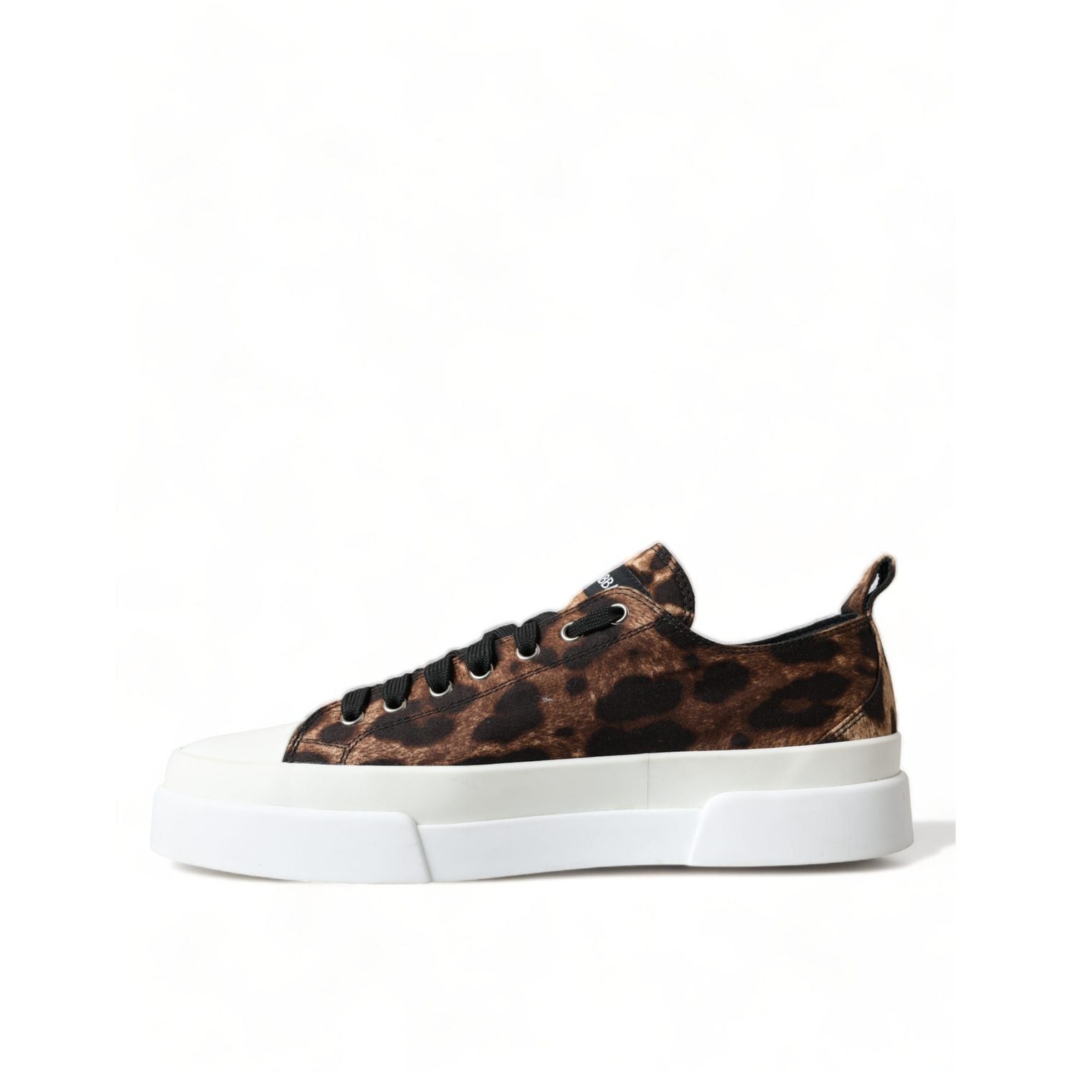 Dolce & Gabbana Brown Leopard Canvas Sneakers Shoes