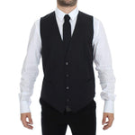 Dolce & Gabbana Gray Stretch Formal Dress Vest Gilet VES10010-1