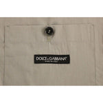 Dolce & Gabbana Gray Cotton Slim Fit Button Front Dress Vest GSS10422-1
