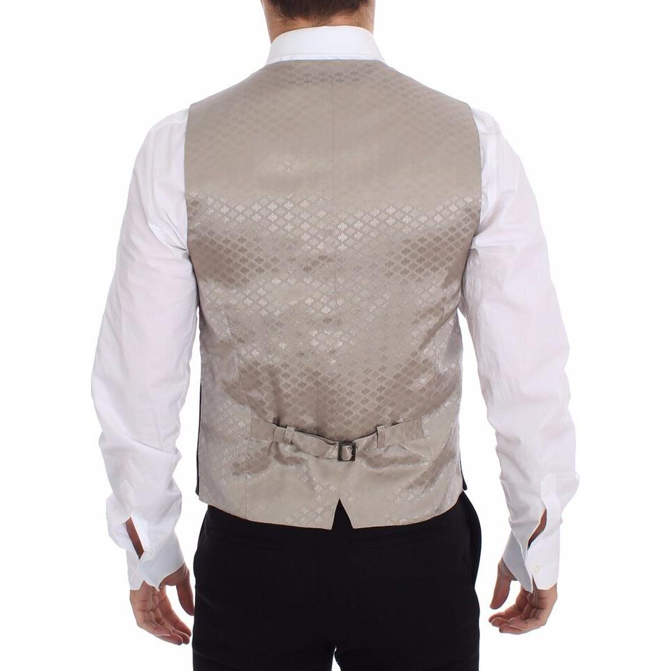 Dolce & Gabbana Black Cotton Dress Vest Blazer Jacket VES10086-1