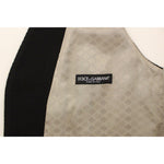 Dolce & Gabbana Black Cotton Dress Vest Blazer Jacket VES10086-1