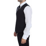 Dolce & Gabbana Blue Cotton Stretch Dress Vest Blazer VES10068-1