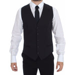 Dolce & Gabbana Blue Cotton Stretch Dress Vest Blazer VES10068-1