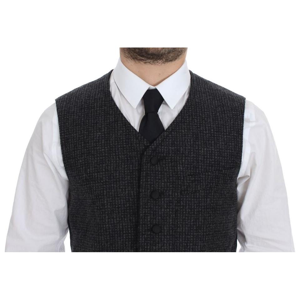 Dolce & Gabbana Gray Wool Blend Vest Gilet Weste GSS12041-1