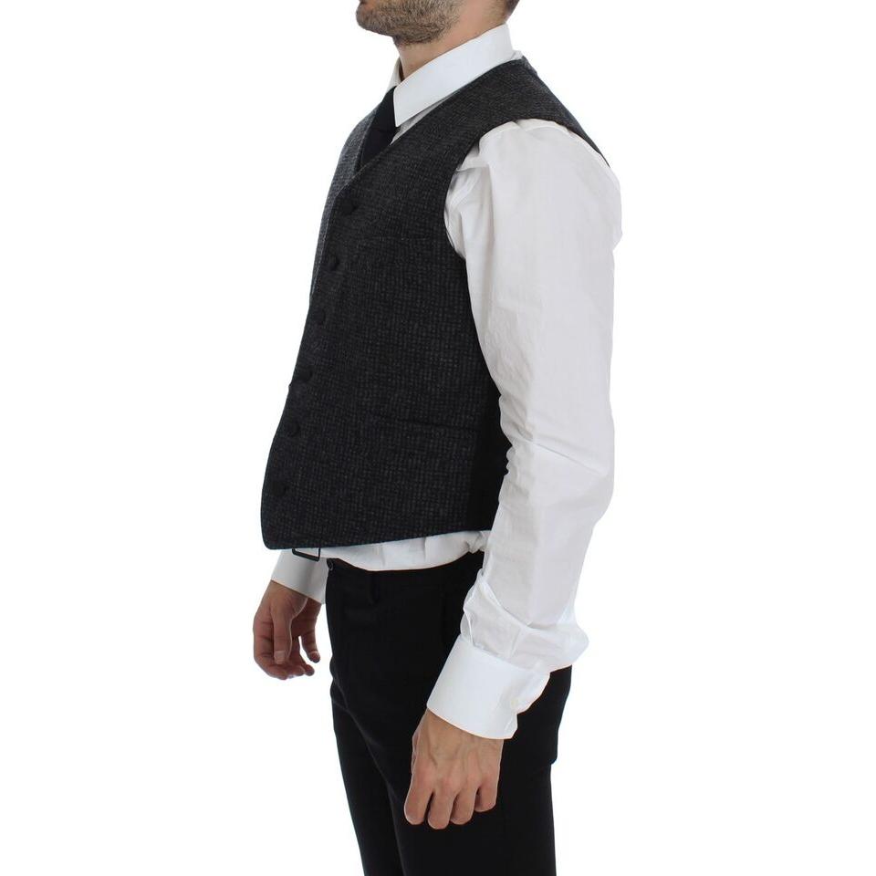 Dolce & Gabbana Gray Wool Blend Vest Gilet Weste GSS12041-1