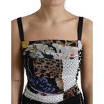 Dolce & Gabbana Multicolor Patchwork Midi Floral Leopard Bodycon Dress DR28960-40