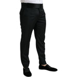 Dolce & Gabbana Elegant Slim Fit Wool Dress Pants Dolce & Gabbana Black