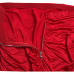 Dolce & Gabbana Red Viscose High Waist Fitted Pleated Skirt SKI1953-40