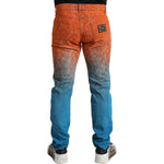 Dolce & Gabbana Multicolor Ombre Cotton Slim Fit Denim Jeans PAN75038-50