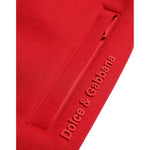 Dolce & Gabbana Red Cotton Blend Skinny Jogger Pants PAN75045-48