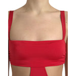 Dolce & Gabbana Red Cutout Nylon Sheath Sleeveless Mini Dress DR281030-40