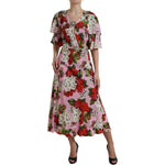 Dolce & Gabbana Multicolor Floral Crystal Embellished A-line Dress DR281066-42