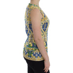 Dolce & Gabbana Multicolor Majolica Embroidered Sweater SIG13199-1