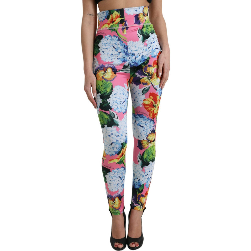 Dolce & Gabbana Multicolor Floral High Waist Leggings Pants PAN74993-40