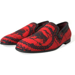 Dolce & Gabbana Red Black Torero Loafers Slippers Men Shoes MV5428-39