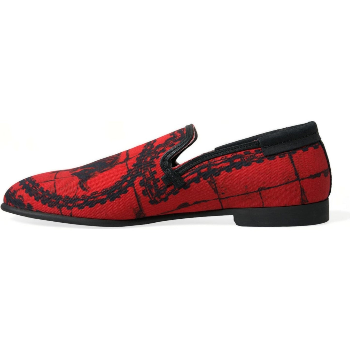Dolce & Gabbana Red Black Torero Loafers Slippers Men Shoes MV5428-39