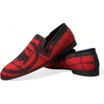 Dolce & Gabbana Red Black Torero Loafers Slippers Men Shoes MV5428-39