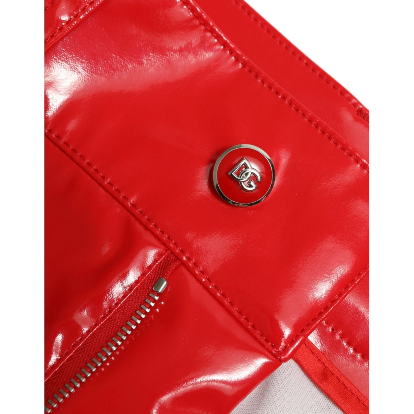 Dolce & Gabbana Shiny Red High Waist Skinny Pants PAN75012-40