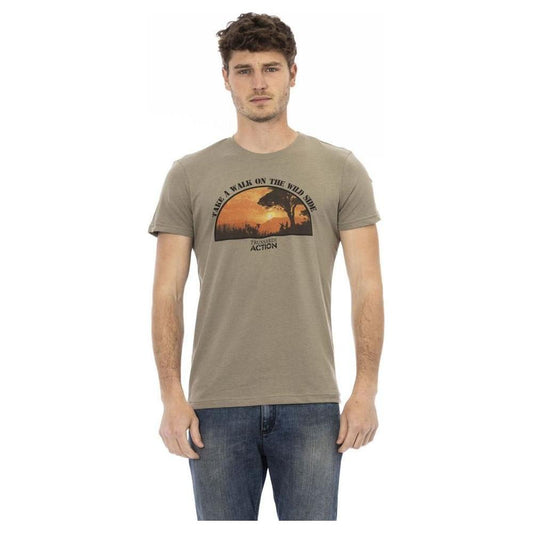 Trussardi Action Green Cotton Men T-Shirt