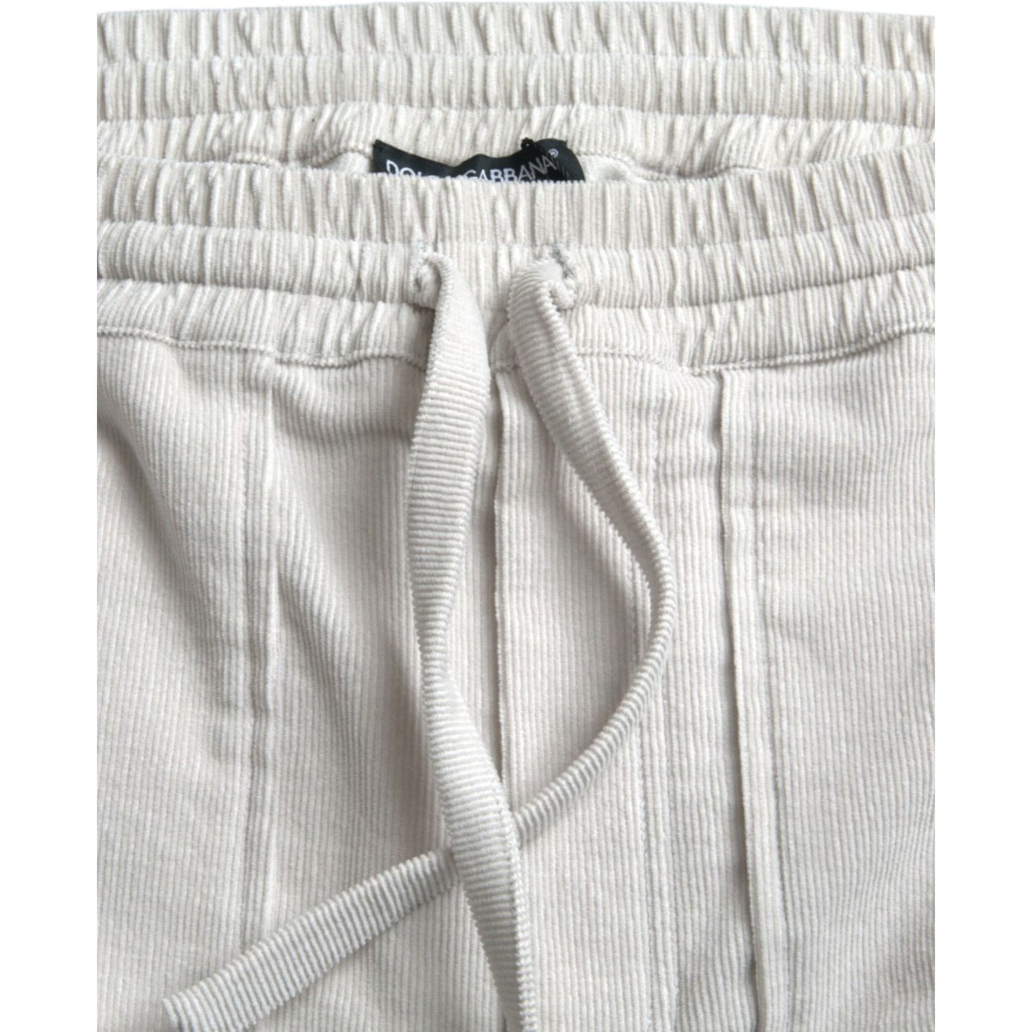 Dolce & Gabbana Beige Cotton Corduroy Logo Bermuda Shorts PAN75067-48