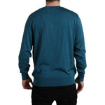 Dolce & Gabbana Green Peacock Feather Pullover Sweater TSH851899-52
