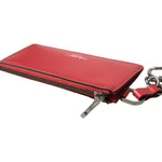 Dolce & Gabbana Red Leather Silver Metal Logo Strap Pouch Airpods Case SMY101285
