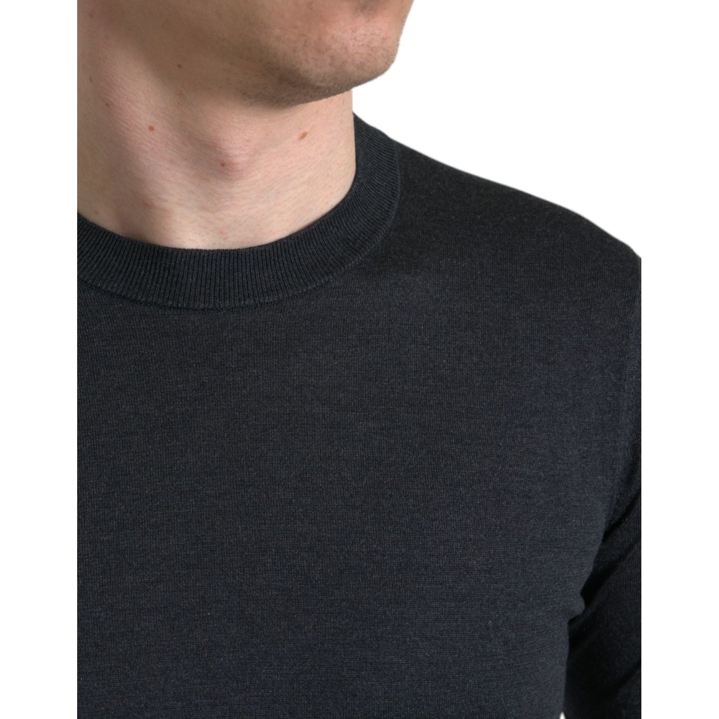 Dolce & Gabbana Dark Gray Crew Neck Short Sleeves T-shirt TSH84602-44