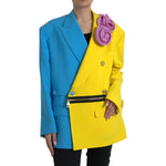 Dolce & Gabbana Multicolor Patchwork Floral Appliques Coat Jacket JKT4053-40