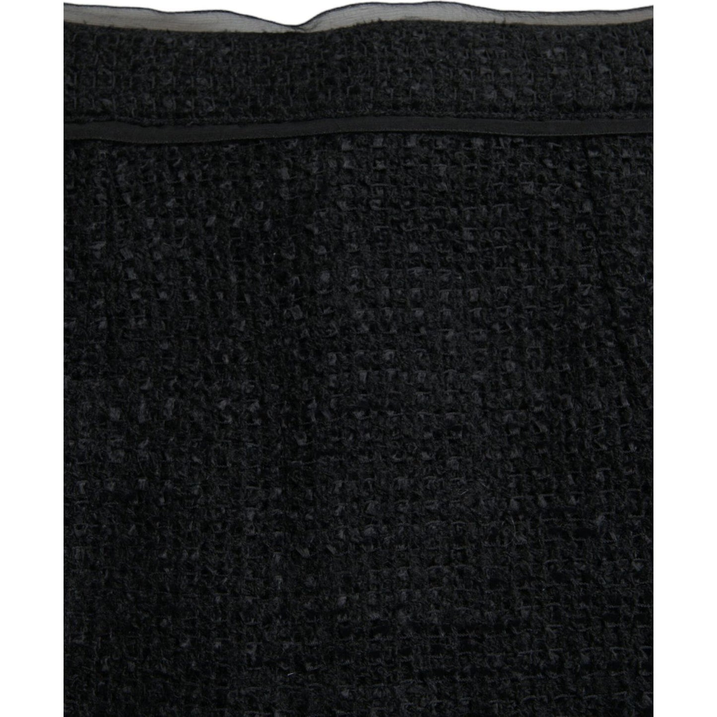 Dolce & Gabbana Black Wool High Waist Pencil Cut Midi Skirt SKI2002-40
