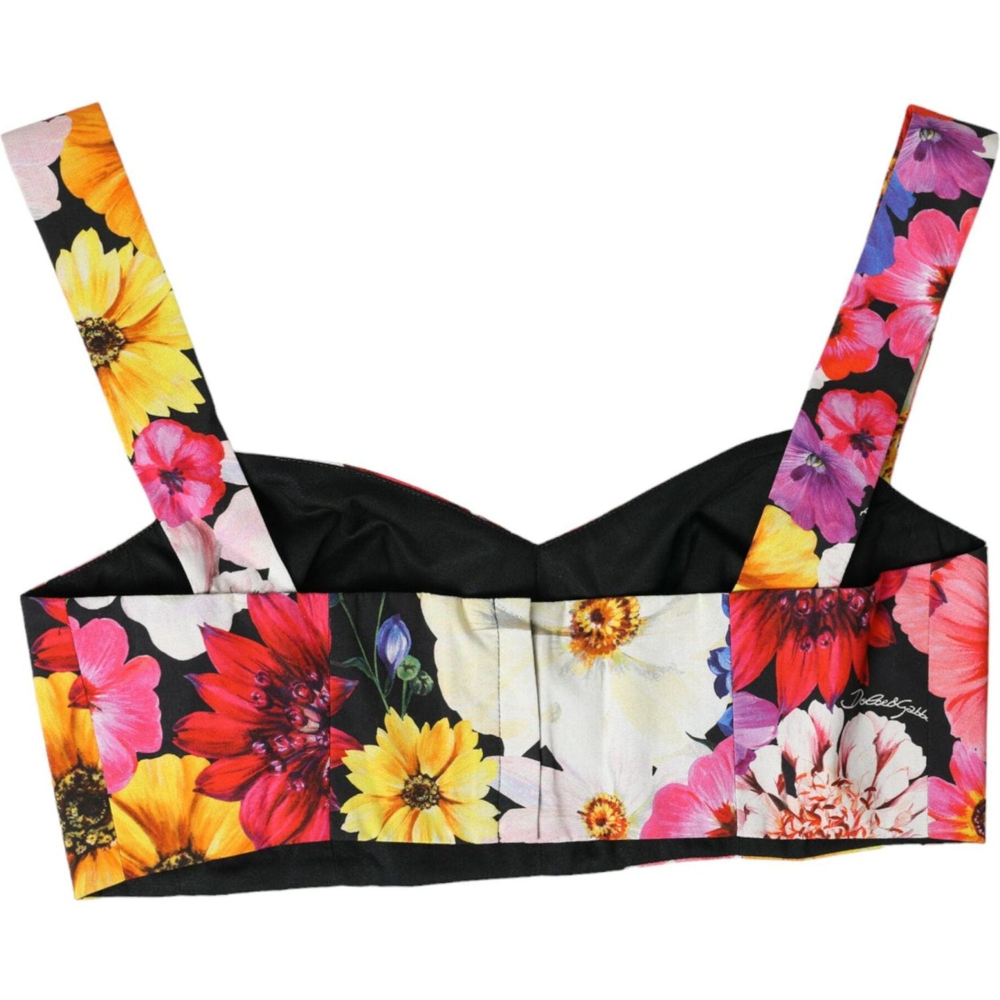 Dolce & Gabbana Multicolor Floral Sleeveless Bustier Crop Top BIK1791-36