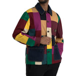 Dolce & Gabbana Multicolor Patchwork Cotton Collared Jacket JKT3841-48