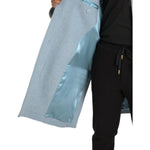 Dolce & Gabbana Light Blue Wool Button Trench Coat Jacket JKT3848-52