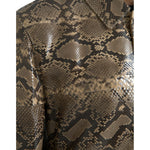 Dolce & Gabbana Beige Exotic Leather Biker Blouson Jacket JKT4055-52