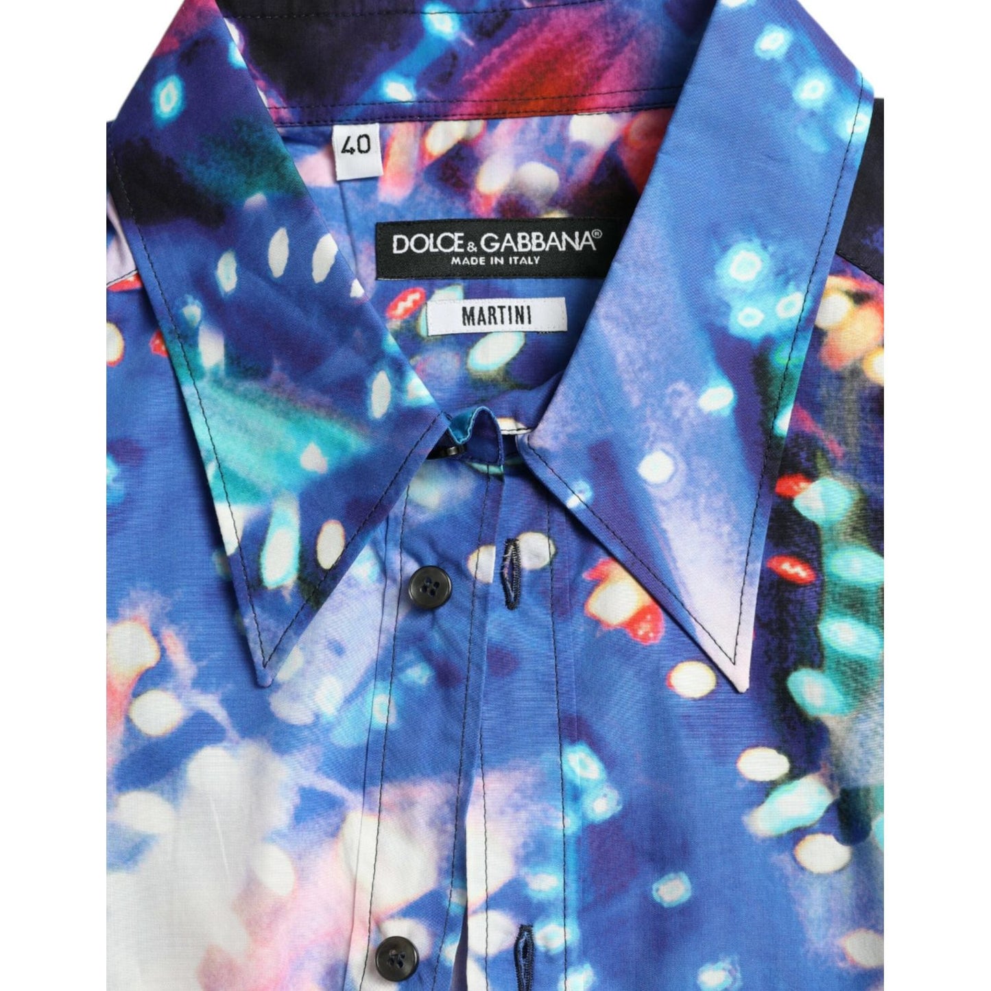 Dolce & Gabbana Multicolor Luminarie Slim MARTINI Shirt TSH84702-40