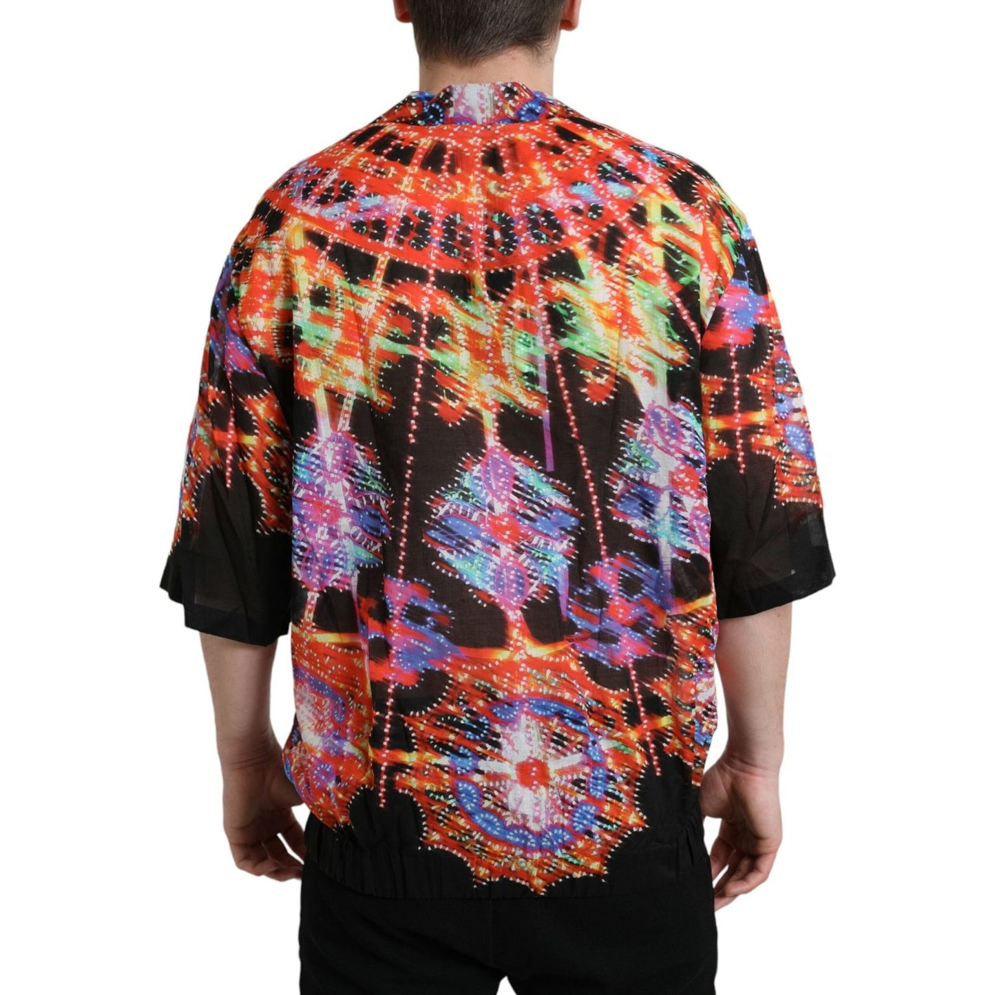 Dolce & Gabbana Multicolor Luminarie Print Cotton T-shirt TSH84707-40