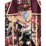 Dolce & Gabbana Multicolor Button Down Silk Shirt TSH84714-39