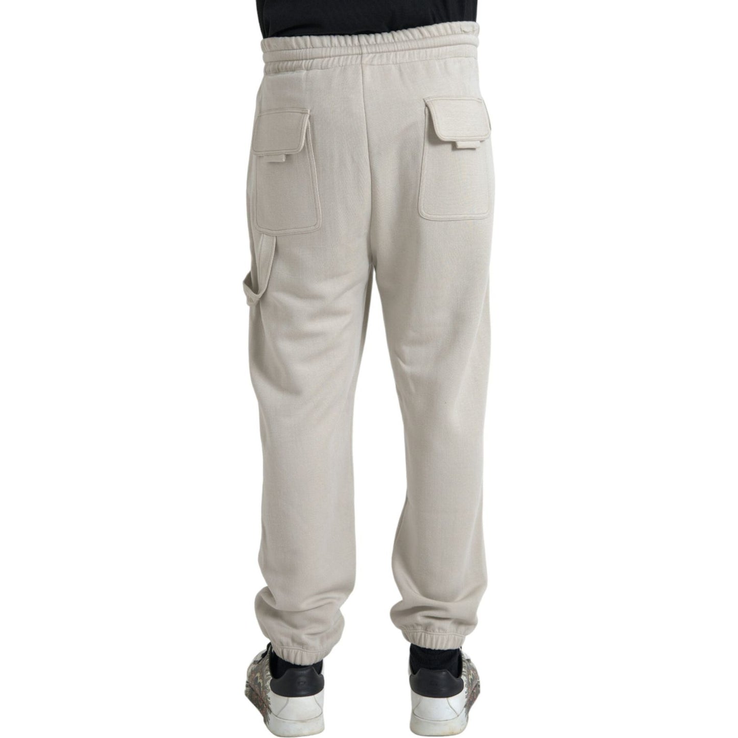 Dolce & Gabbana Off White Viscose Cargo Jogger Sweatpants Pants PAN75066-48