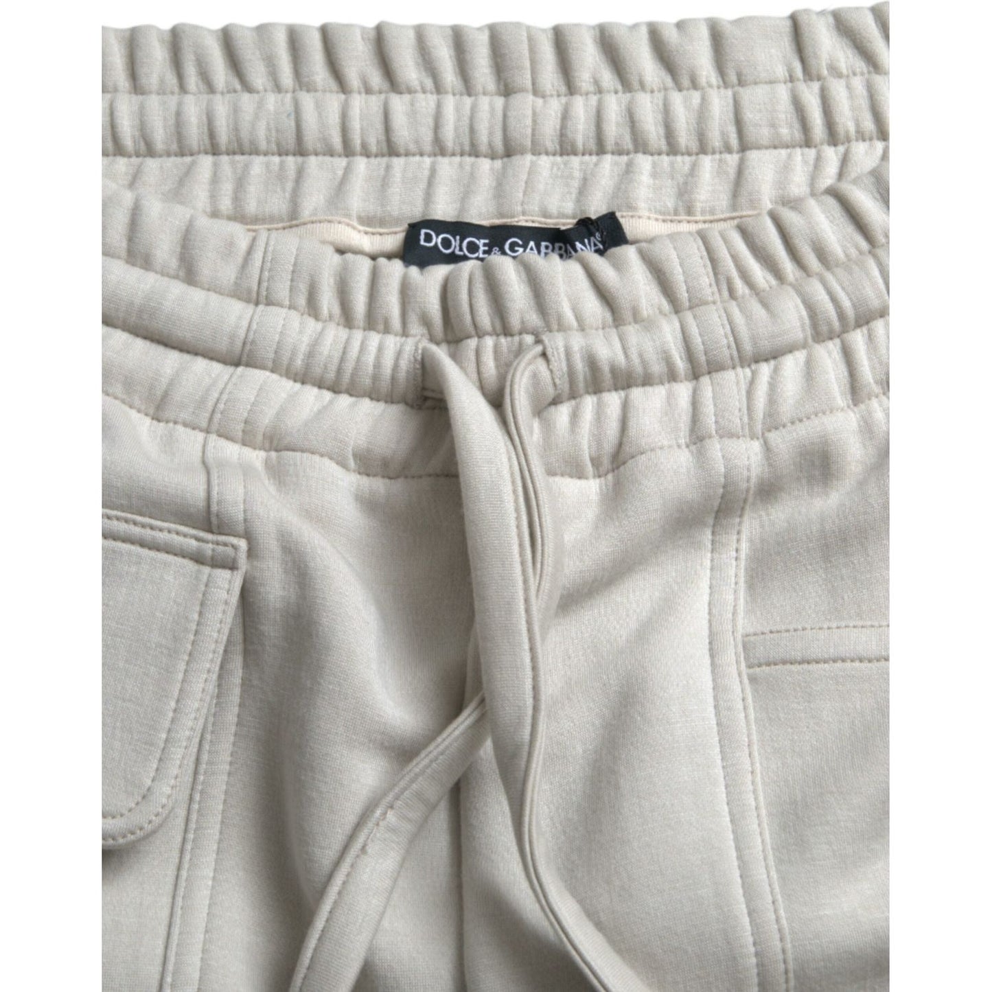 Dolce & Gabbana Off White Viscose Cargo Jogger Sweatpants Pants PAN75066-48