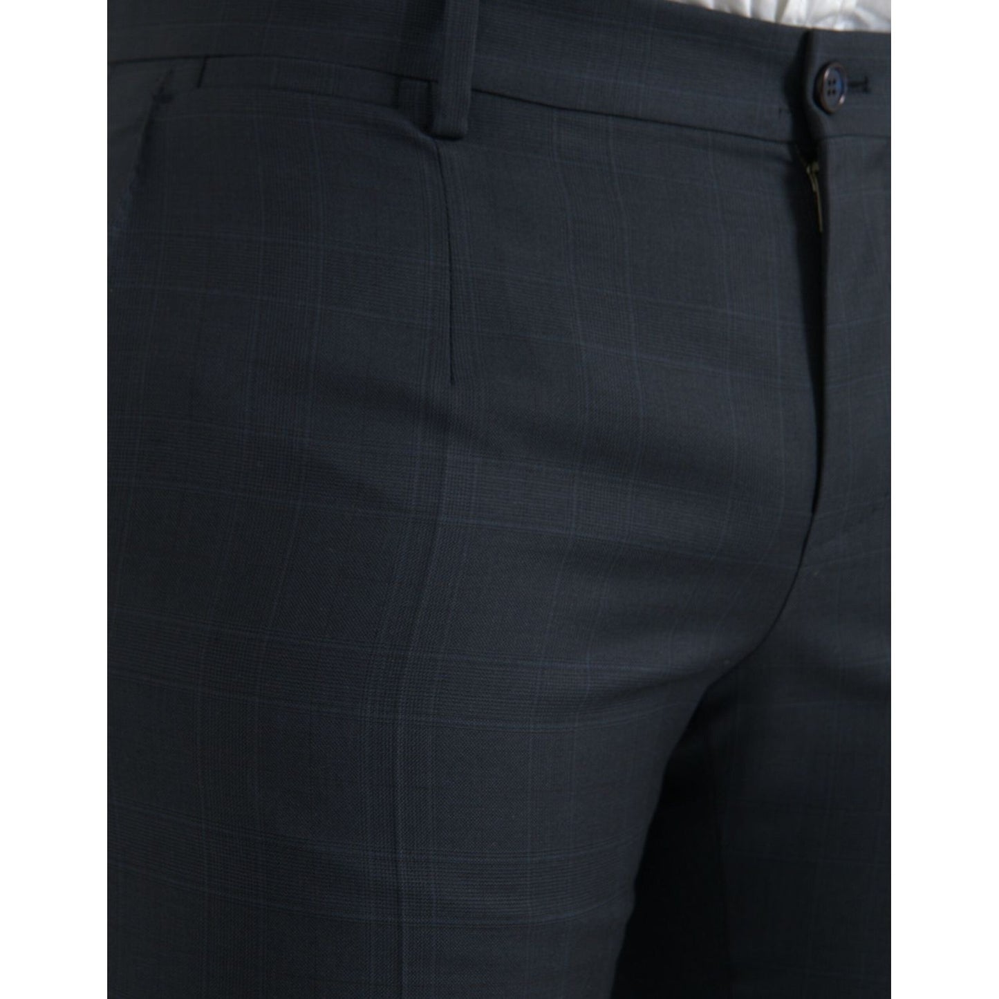 Dolce & Gabbana Blue Wool Men Skinny Dress Pants PAN75307-48