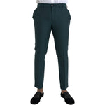 Dolce & Gabbana Green Wool Skinny Slim Dress Pants PAN75316-48