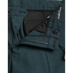 Dolce & Gabbana Green Wool Skinny Slim Dress Pants PAN75316-48