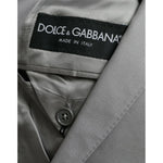 Dolce & Gabbana Gray Wool Peak Single Breasted Coat Blazer JKT4028-54