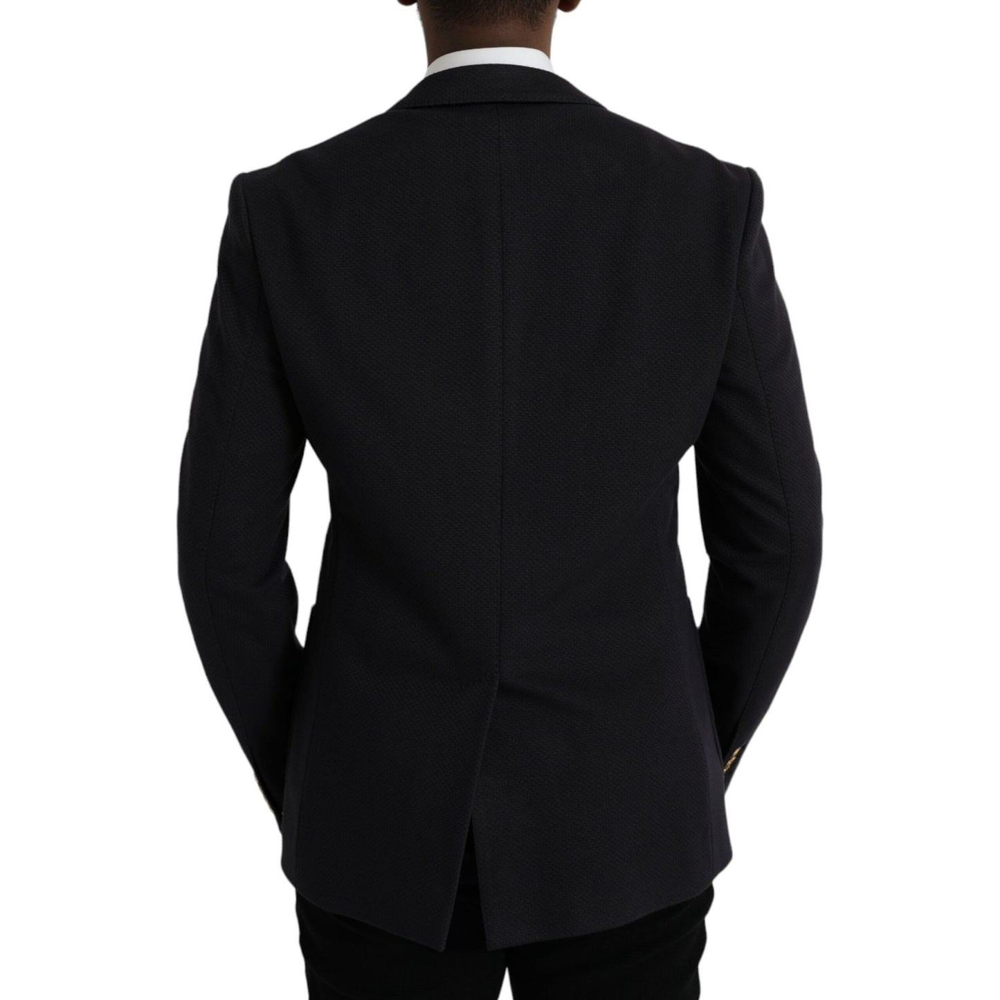 Dolce & Gabbana Dark Blue Crown Bee Double Breasted Blazer JKT4039-48
